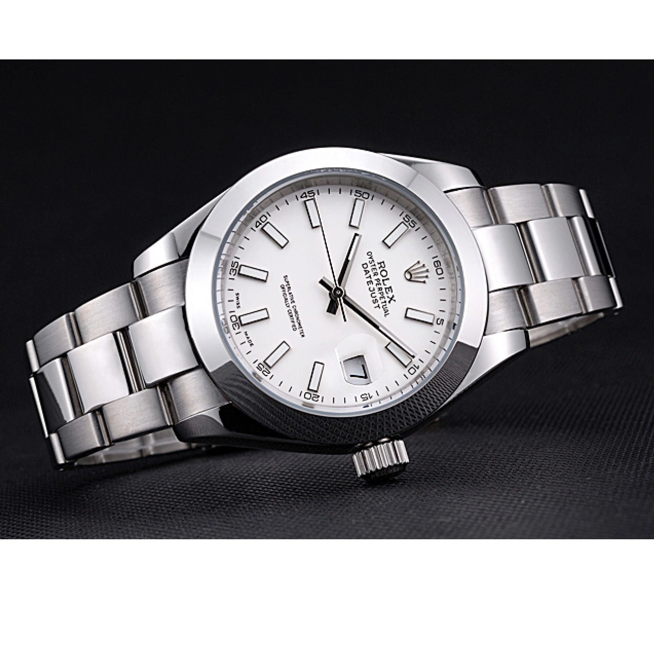 Good copy rolex watches Rolex Datejust Stainless Steel White 622266 Dial Case 0526